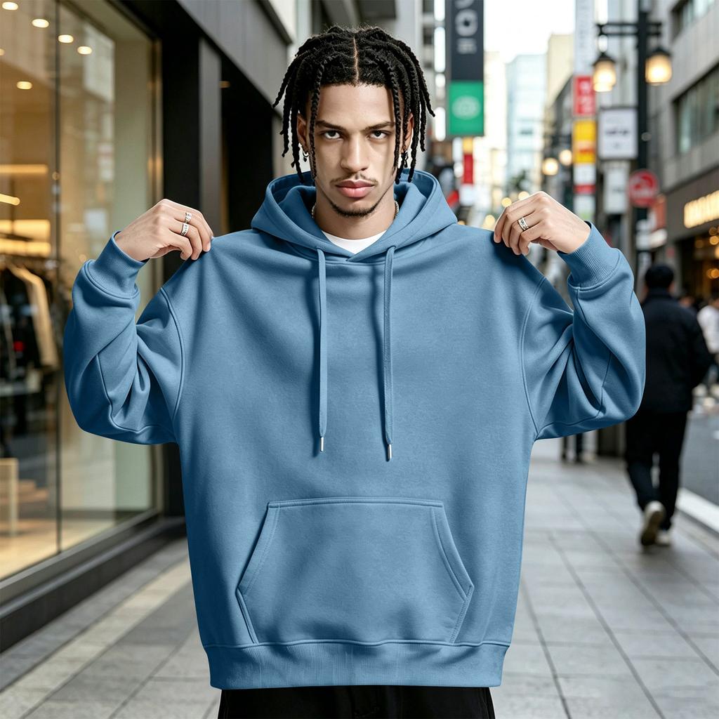 Мужская винтажная толстовка свободного кроя для осени и зимы