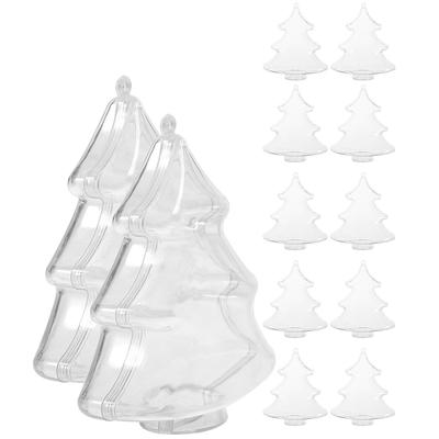 12 Pz Ornamenti in Plastica per Albero di Natale Riempibili a Forma di Sfera Trasparenti Decorazioni da Appendere Palle Scatole Caramelle