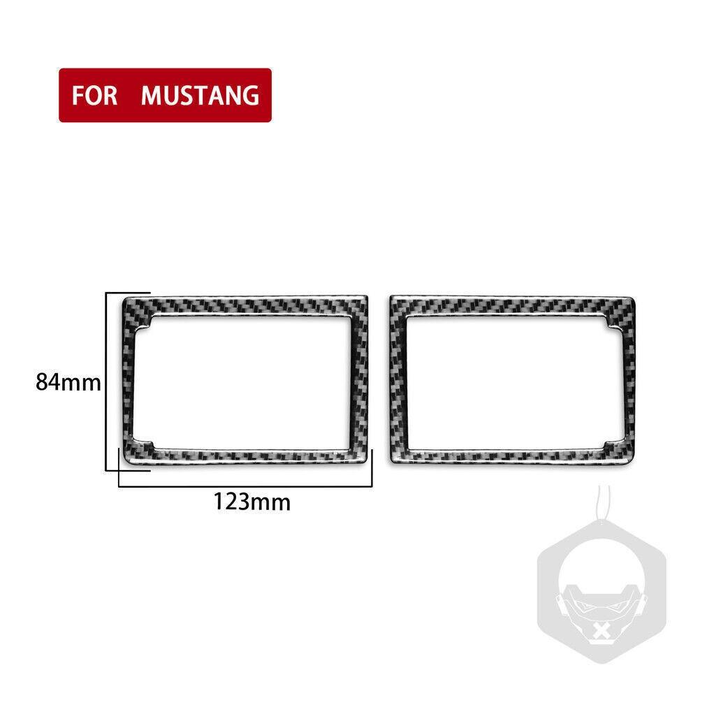 Real Carbon Fiber Dashboard Side Air Vent Outlet Cover For Ford Mustang 1996-03