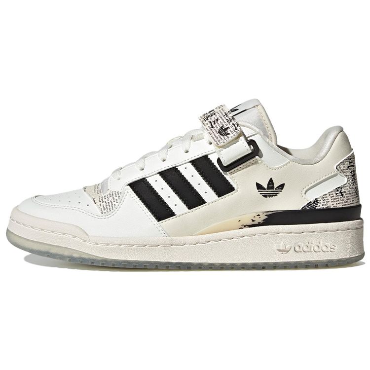 Adidas Originals Forum Low Calligraphy Comfortable Low-Top Skate Shoes Unisex Sneakers Black White IG2998