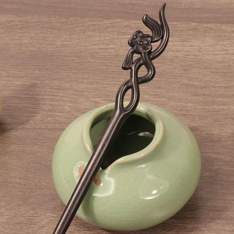 Retro Black Wood Bridal Hair Stick Handmade Fashion Simple Hair Pin for Women Wedding Anniversary Celebration