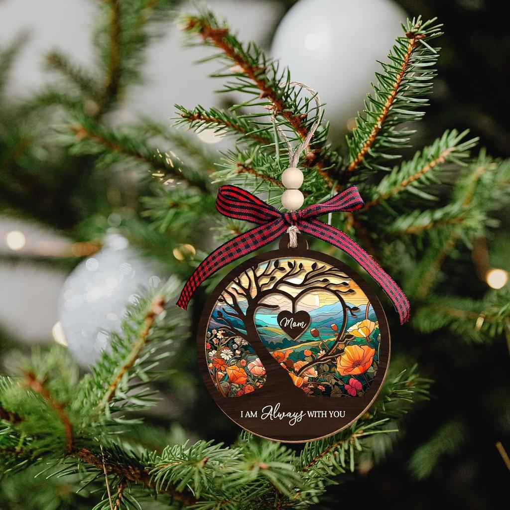 Pawzity Mom Memorial Ornament - Memorial Ornaments for Loss of Mom - Bereavement Gifts, in Memory of Mother Gifts - Remembrance, Sympathy Gift - 2