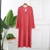 Autumn Night Dress Women Loose Large Nightgown Solid Color Sleepshirts Long-Sleeves Nightie Nightdress Modal Sleepwear