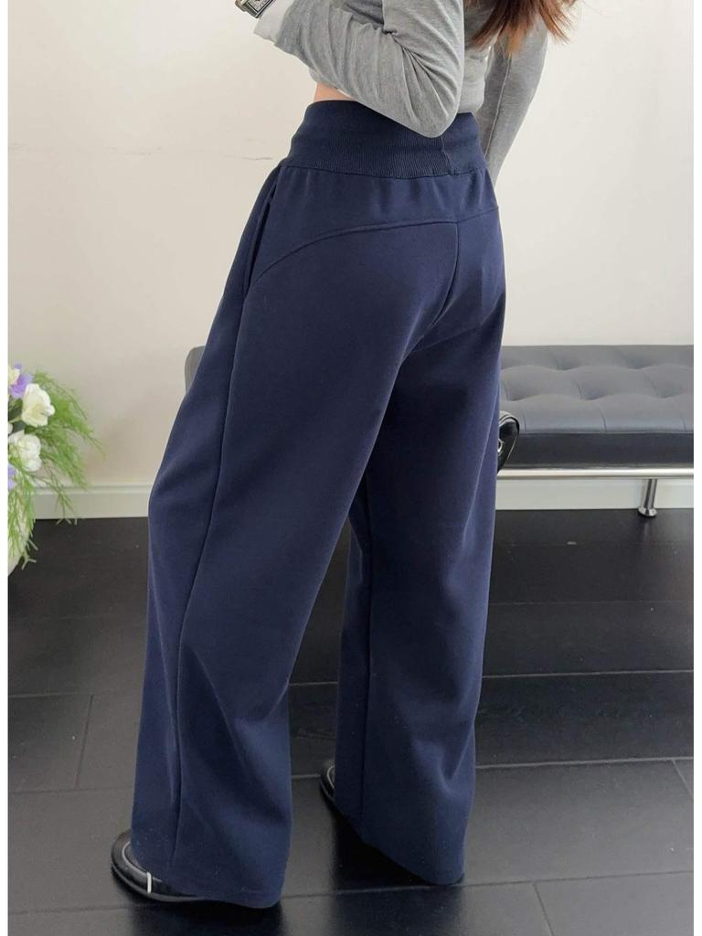 Korean Style High Waist Drawstring Drape Pants - Women's Casual Slimming Long Trousers for Early Spring