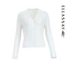 ELLASSAY Women's V-Neck Knit Cardigan