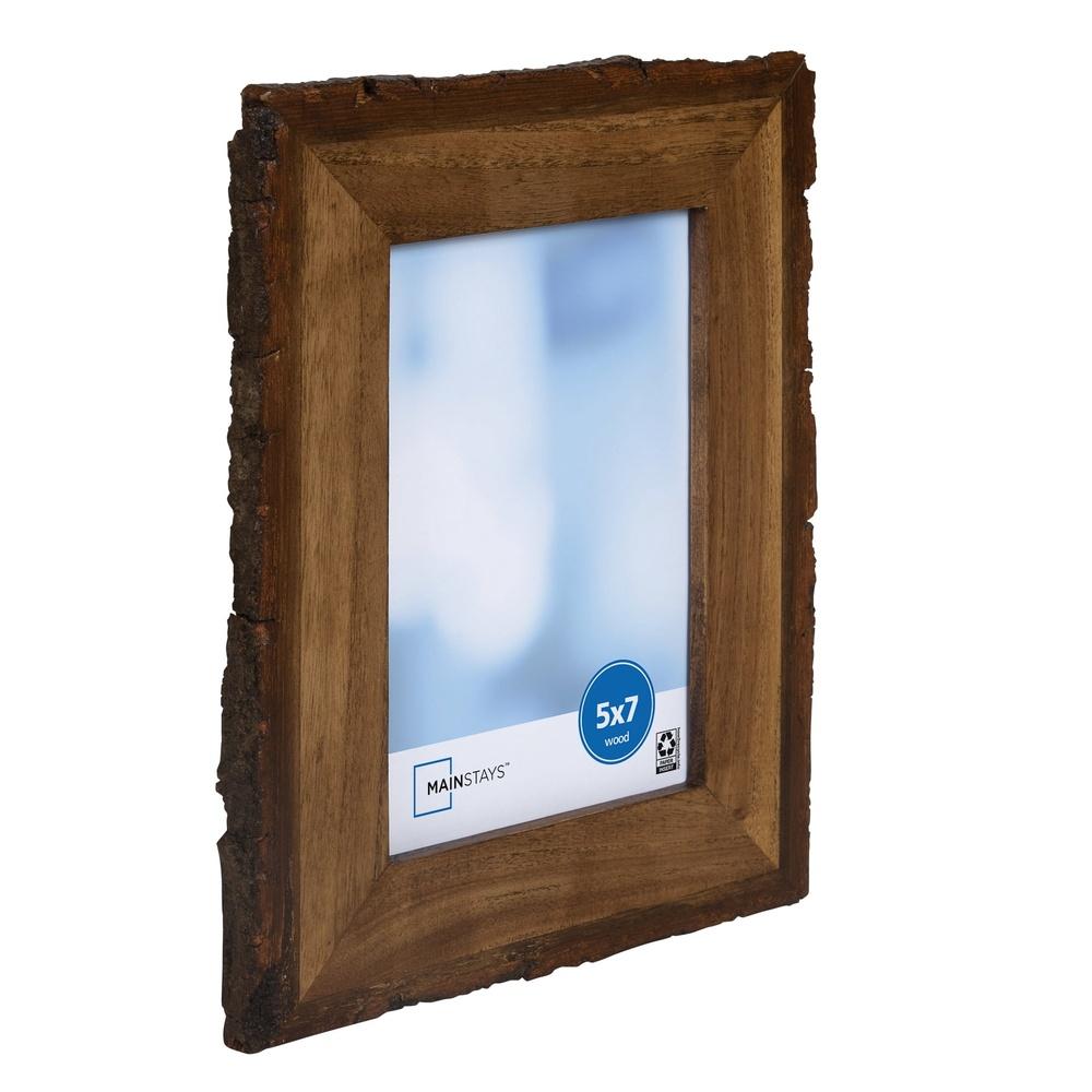 5x7 Live Edge Picture Frame Rustic Tabletop Decor Glass Protection Unique Home Accent Easel Display Photos