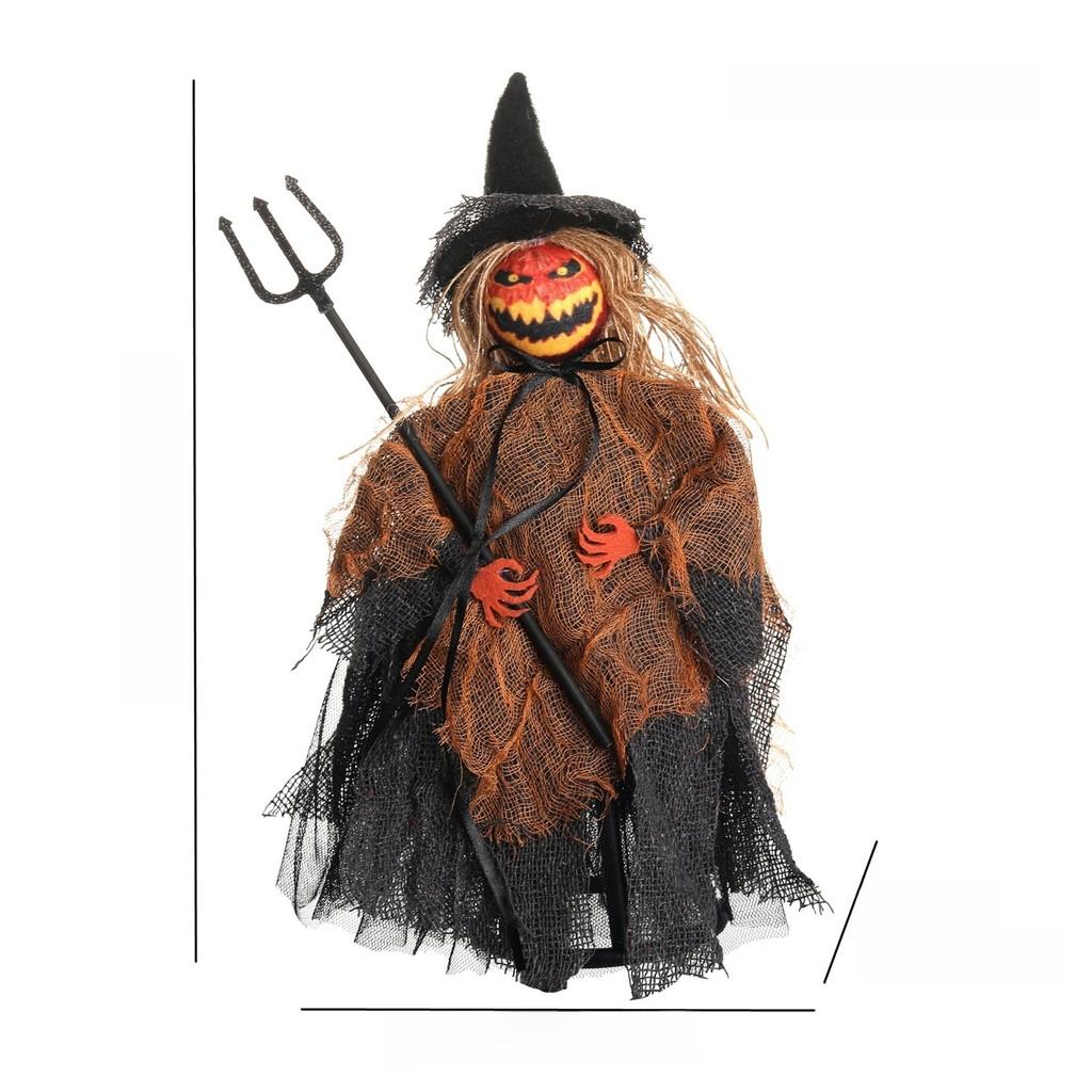 

Halloween Ghost And Pumpkin Decor Figurine With Soft Material For Holiday Party Table Centerpiece помаранчевий