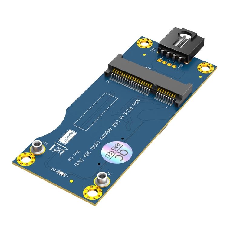 

Mini PCIE Adapter with Card Slot Mini PCIe to USB 2.0 With Card Holder WWAN/LTE Module Assembly for Office and Travel
