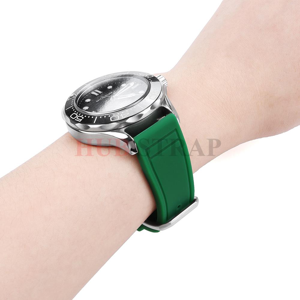 20mm 21mm 22mm Quick Release Soft Silicone Strap for IWC PILOT Portugal PORTOFINO Waterproof Smart Watch for Men Women Belt