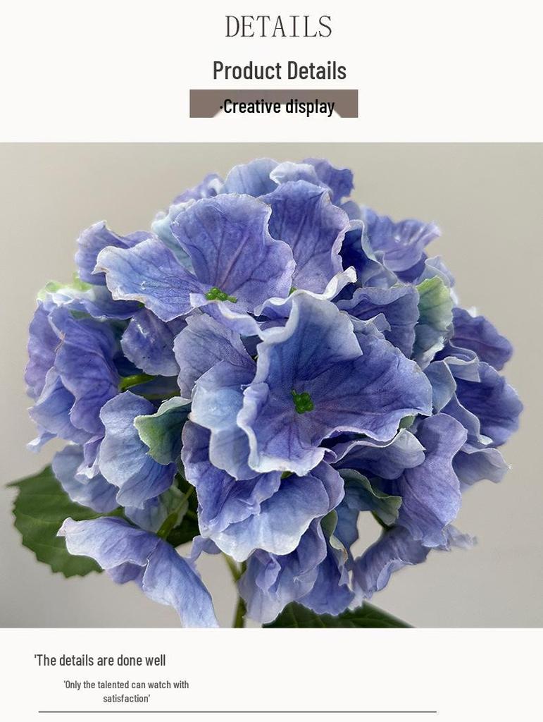 Hydrangea Silk Flower Bridal Bouquet - Moisturizing, High-Grade, Handheld for Weddings