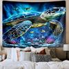 Cartoon Sea Turtle Artwork Tapestry Room Decoration Wall Hanging for Living Room Bedroom, Dormitory, Birthday and Christmas Gifts