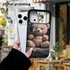 Phone Case: 2D Flat, Fits iPhone 18, 17, 16, 15, 14, 13, 12Pro Protective Case, Plush Little Bear, Perfect Christmas and Halloween Holiday Gift