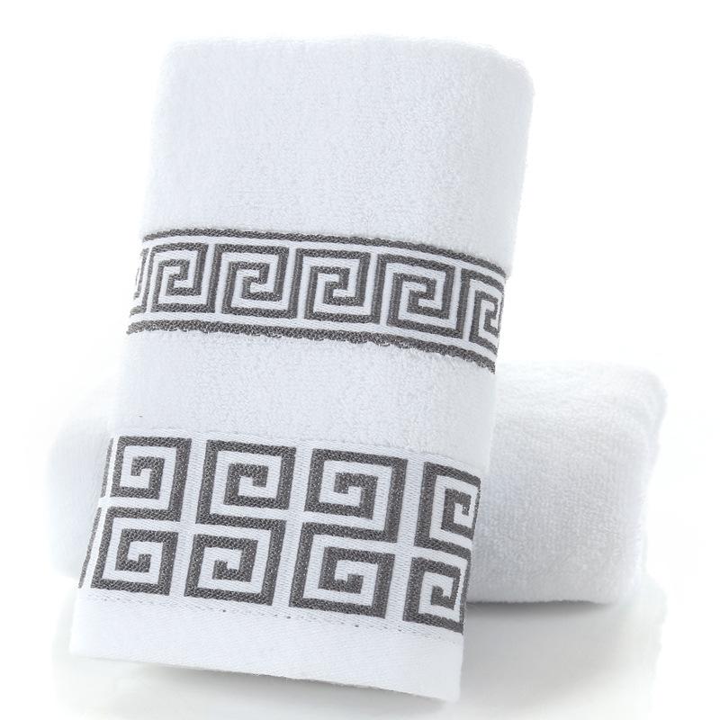 Ten thousand grid pure cotton towel solid color broken file is not easy to lose hair household absorbent face towel bath