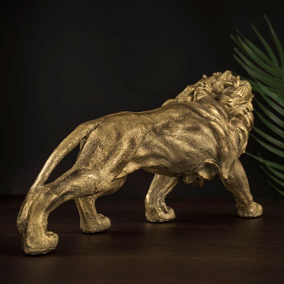 Nordic Fine Lion Ornaments Home TV Cabinet Wine Cabinet Living Room Entrance Office Use Tabletop Animal Resin Crafts