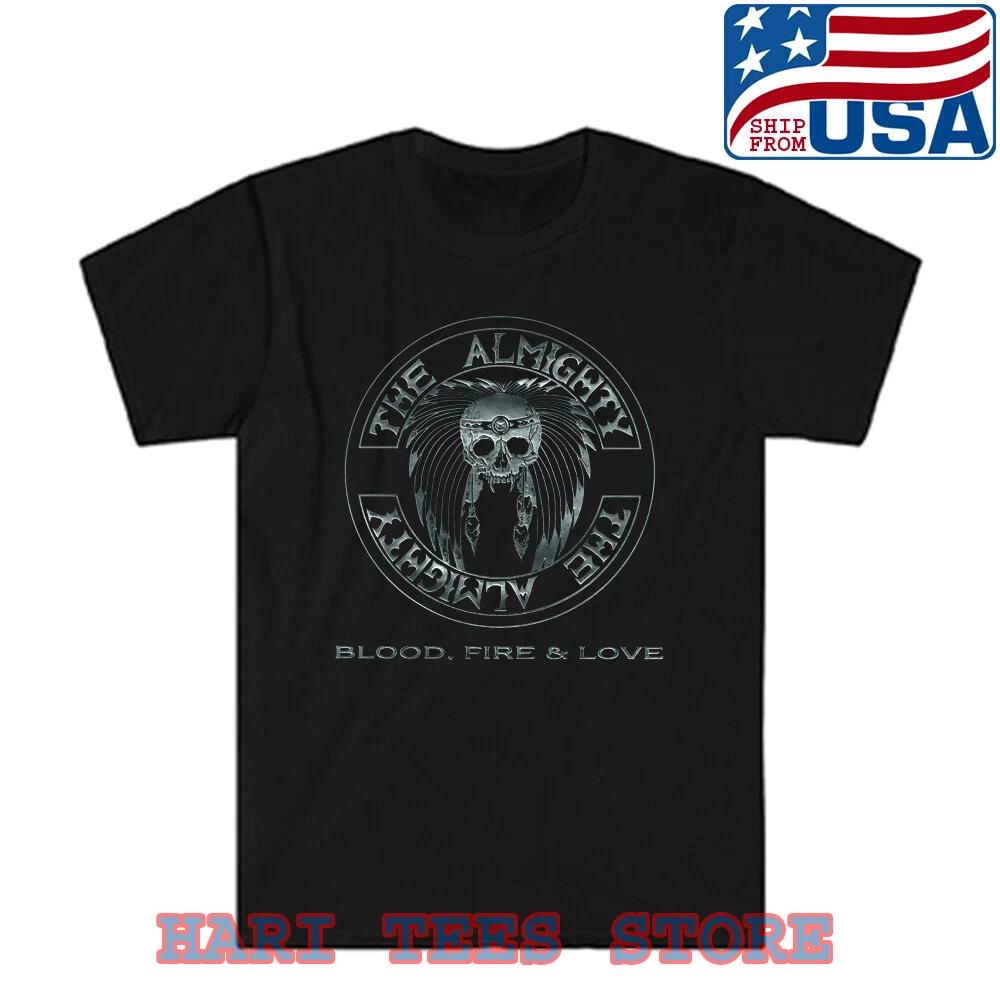 The Almighty Blood, Fire & Love Men s Black Size S to 5XL S