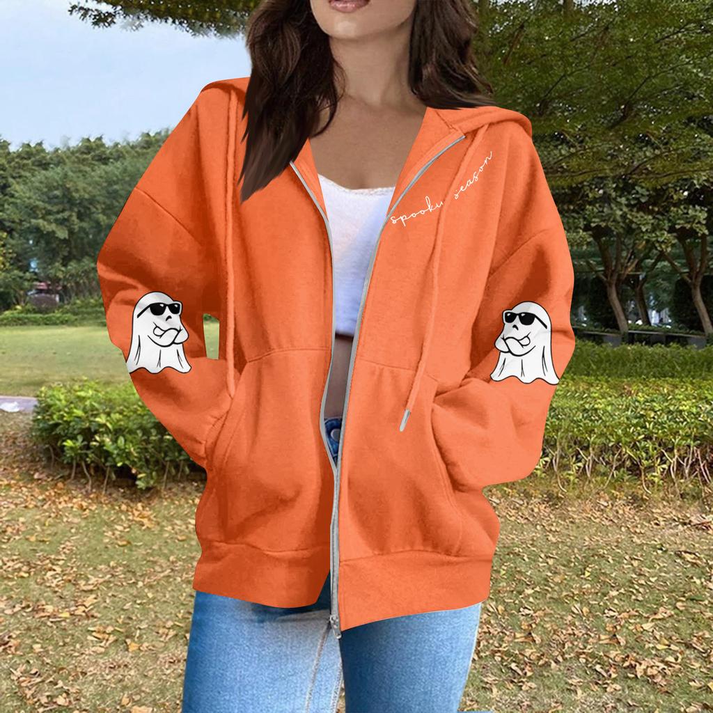 Women's Fashion Casual Long Sleeve Solid Color Hooded Sweatshirt Tops