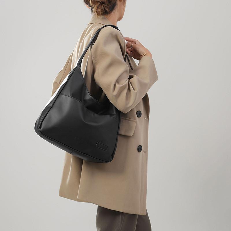 Trendy Street Style Large Capacity Tote Bag Fashion Simple Shoulder Bag 2023 Autumn New Small Batch Handbag
