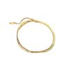 Korean 18K Gold Double-Layer Snake Chain Titanium Anklet - Women's Mori Girl Style