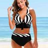 2024 Nuovo costume da bagno bikini stampato taglie forti da donna, due pezzi, da spiaggia, da spiaggia, 5XL