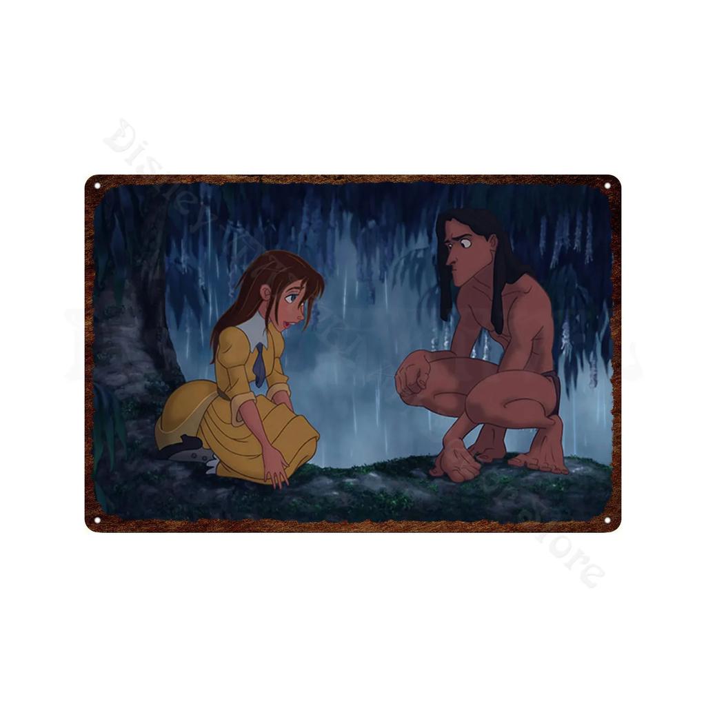 Tarzan Metal Poster Classic Animated Films Vintage Tin Sign Plate Metal Plaque Wall Art Stickers For Room Decor