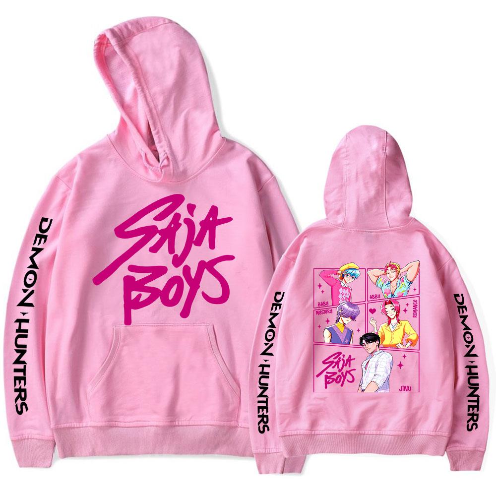 Autumn and Winter New Men's and Women's Hoodies Kpop Demon Hunter Movie Sweatshirts Warm Hooded Pullover Fashion Men's Printed Top