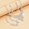 4-piece Women's Claw Chain Series Cone Zircon Necklace Earnail Bracelet Set Wedding Banquet Party Holiday Gift