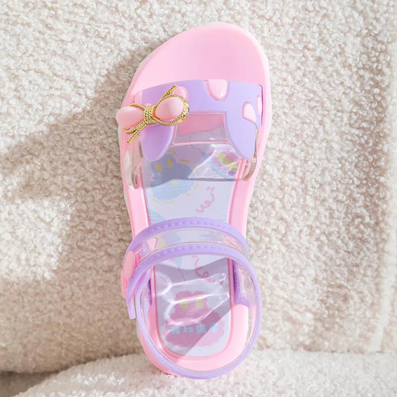 Jelly Color Girls Sandals Student Korean Princess Shoes Soft Bottom Beach Shoes Girls Flat Sandals for Children