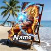 Custom Name Personalized DRAGON BALL Print Beach Towel, for Trip Camping Beach Party Home Decor, Birthday Gift for Family & Friends