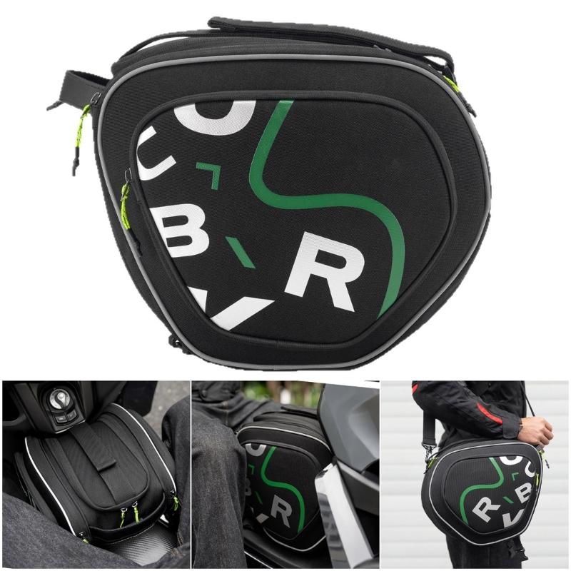 Sturdy Construction Motorcycle Storage Bag with 12L Capacity Double Closure Opening Accommodating Helmets and Ergonomic Design for Unobstructed Leg
