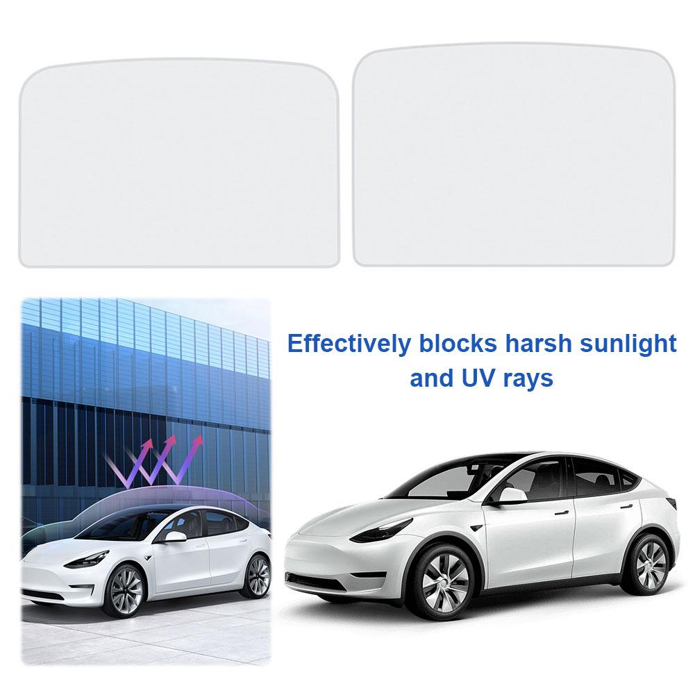 Sun Roof Shade Ultraviolet Isolation Front & Rear Top Glass Window Roof Shade for Tesla Model 3 2025 Front Rear Sunroof