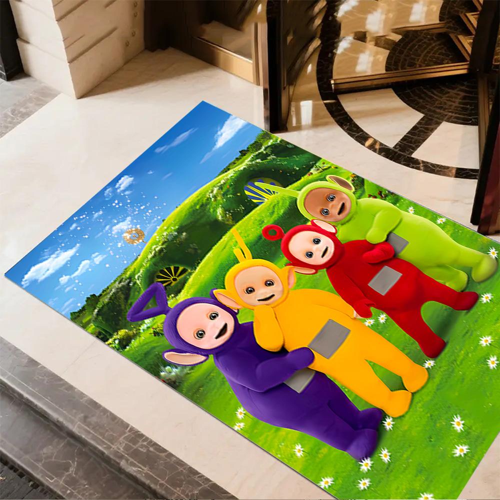 Teletubbies Friends Forever Floor Mat Design for Bedrooms Foyer Study Room Game Room Antislip Carpet Anime Office Decor Birthday/Christmas Gift