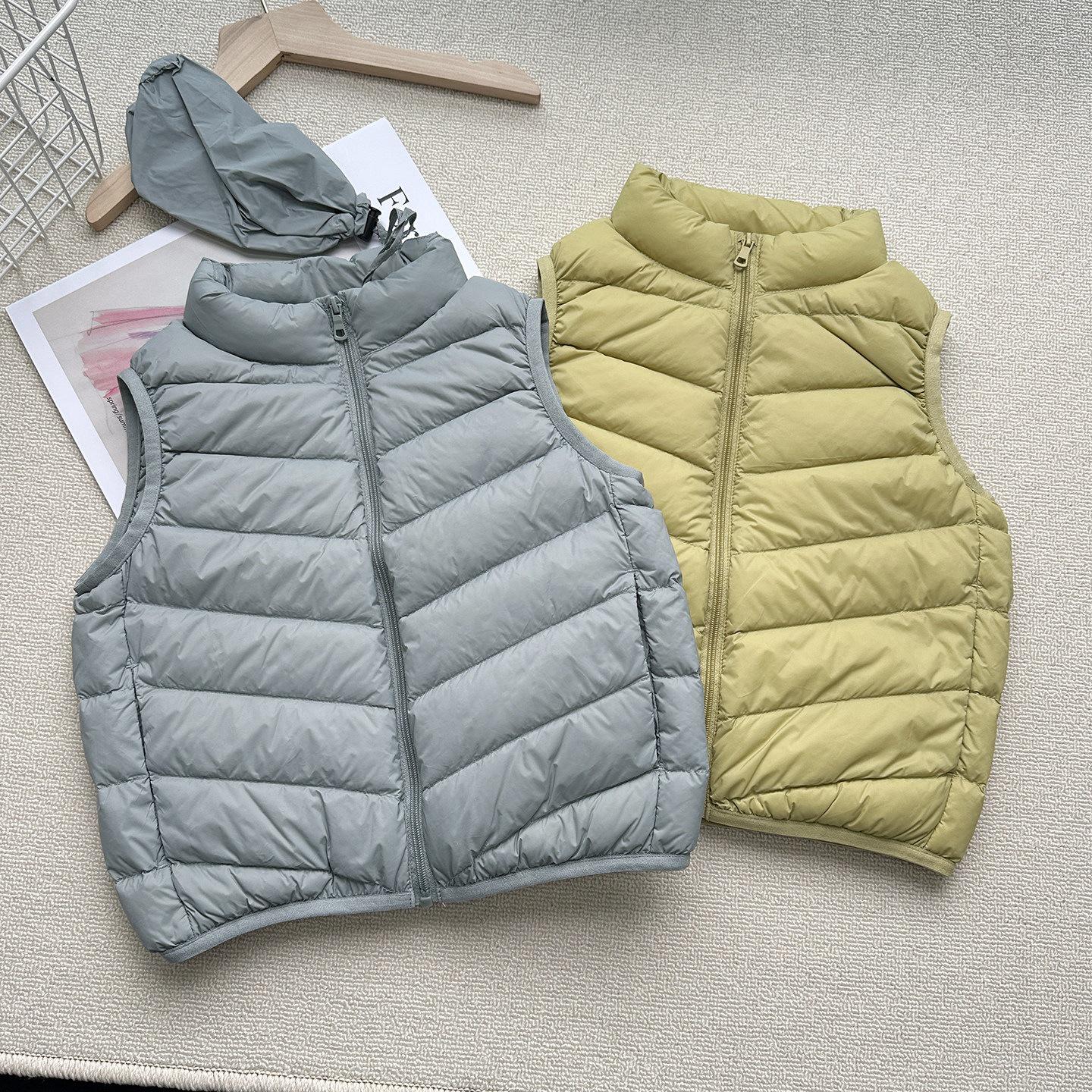 Children s Duck Down Lightweight Vest - 90% Down, Stand Collar, Autumn/Winter Outerwear for Boys and Girls 150 cm
