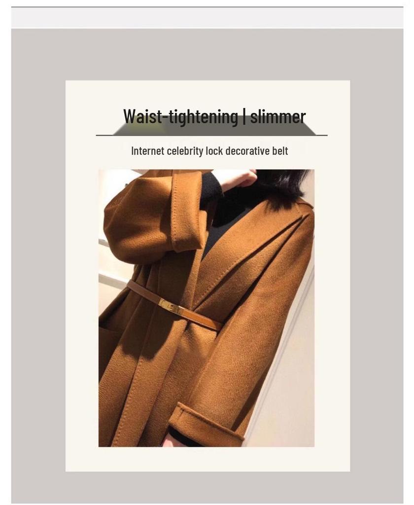 Dame Ekte Skinn Kelly Belte - Allsidig, Midjeinnstrammende, for Kjoler & Kåper