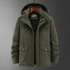 Herren Gepolsterte Jacke Mittellang Winter Plus Samt Verdickt Warm und Kältefest Übergröße Gepolsterte Jacke Winddichte und Wasserdichte Jacke Gepolsterte Jacke