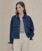Maja Flap Pocket Cropped Wash Denim Shirt