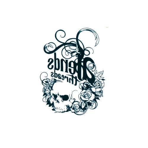 Ukiyo-E Painted Skull Prajna Tattoo Sticker Wake-Up Meaning Flower Arm Half Arm Water Transfer Waterproof Tattoo Sticker