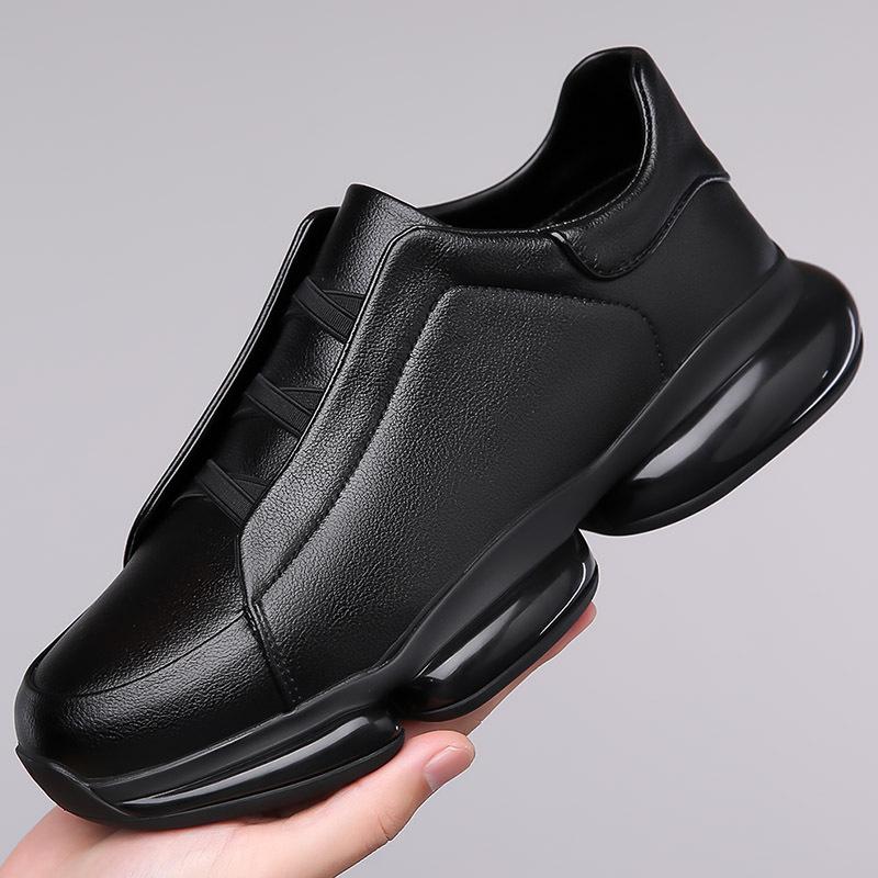 

Autumn sports shoes men s shoes breathable and comfortable men s casual leather shoes trendy versatile running shoes heightening platform shoes 44