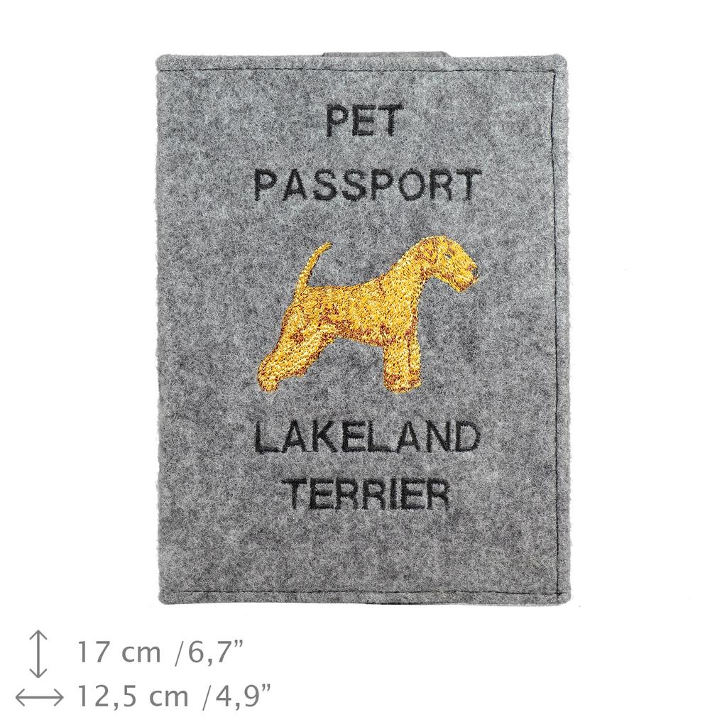 Lakeland Terrier - Dog passport case, document case, gift for the traveller from the Art-Dog brand