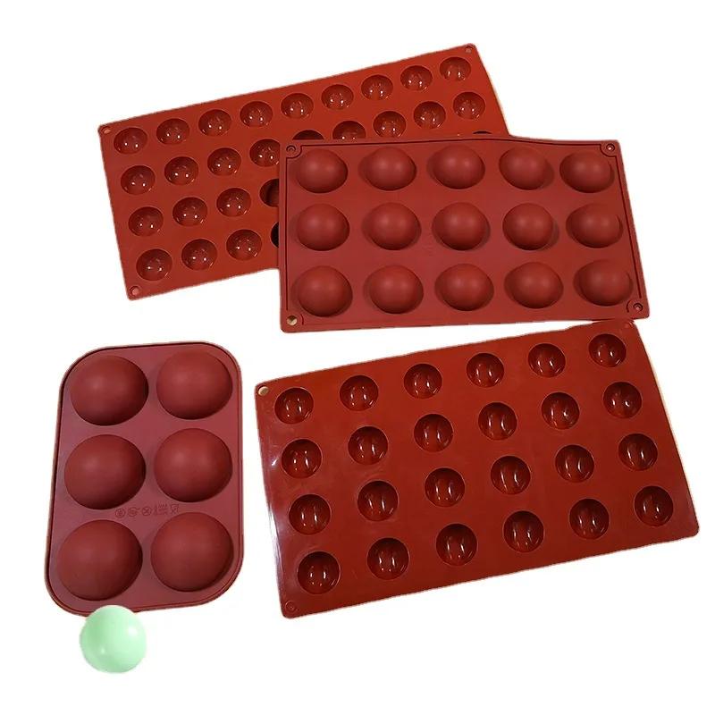 Silicone Hemispheric Chocolate Mold 3d Half Ball Cookie Mousse Cake Dessert Fondant DIY Mould Kitchen Non-stick Baking Tools