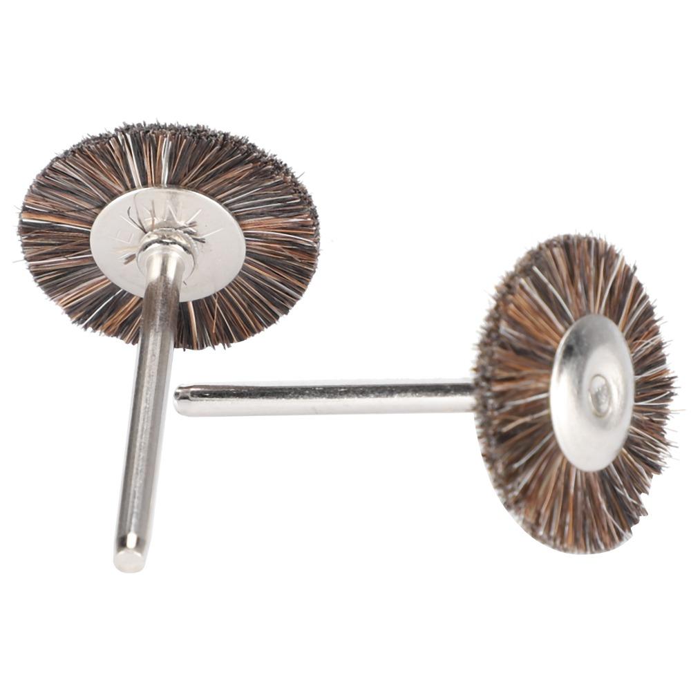 30pcs T-Type Design Horse Hair Polishing Wheel Paint Removal Wheel Brush For Rotary Grinding Tool