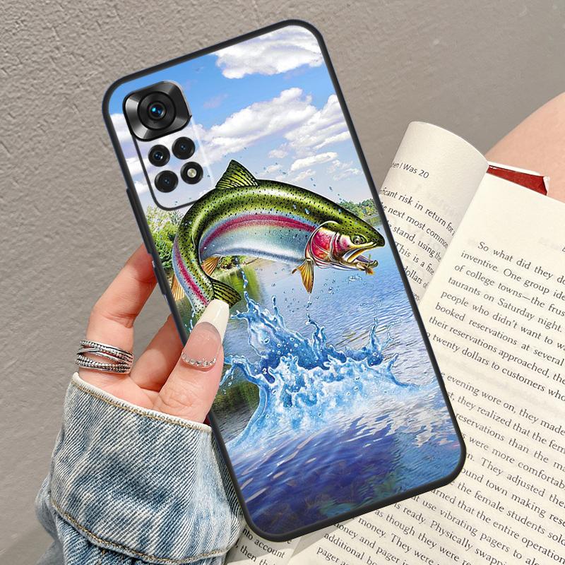 Brown Trout Fly Fishing Phone Case For Xiaomi Redmi Note 14 13 12 11 9 10 15 Pro Plus 10C 12C 13C 14C 15C Cover