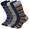 5Pairs Autumn Winter Men Combed Cotton Socks Stripe Socks Man Casual With The Final Design Clothing Fashion Designer Style Plus Size EU38-46