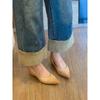 Literature and art inner height increase one pedal commuter shoes retro outer wear pointed temperament small single shoes
