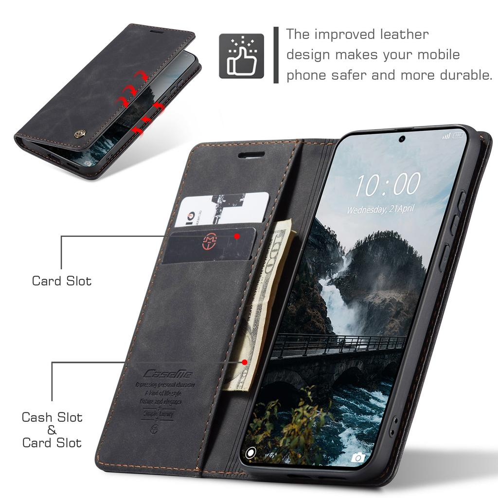 CaseMe För Xiaomi 17 Ultra Lyxigt Retro Magnetisk Flip PU-läder Fodral för Xiaomi 17 17Ultra Plånboksfodral Telefon Coque
