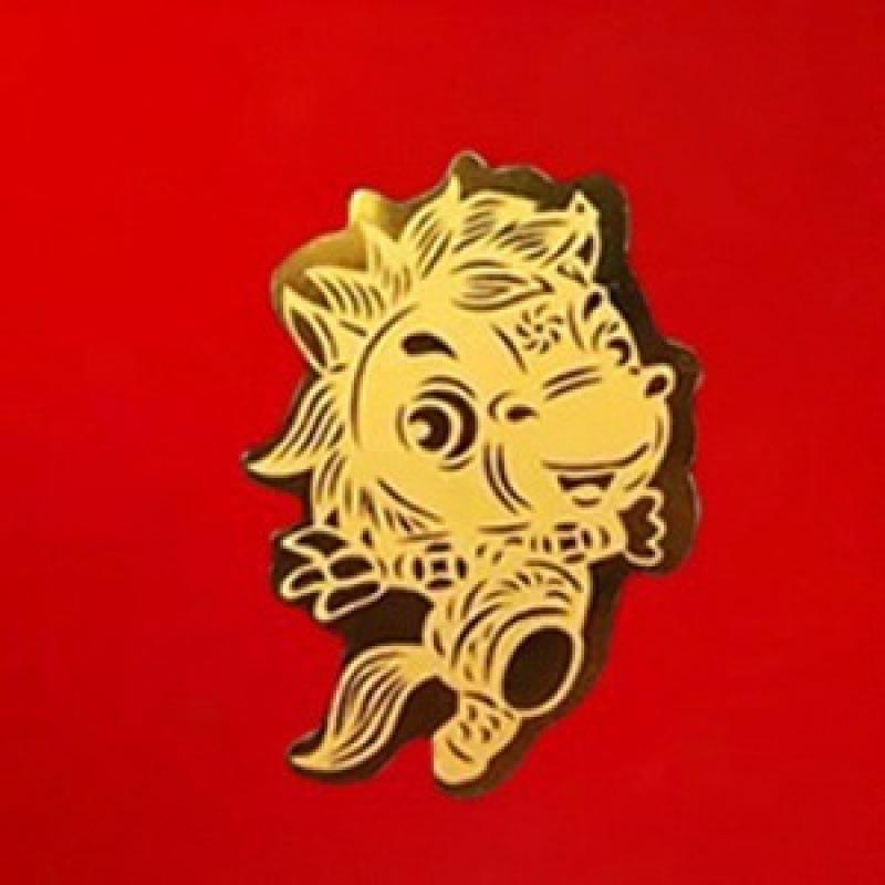 Pure Gold Fortune Maneki-neko and Pixiu Wealth God Phone Sticker Omamori