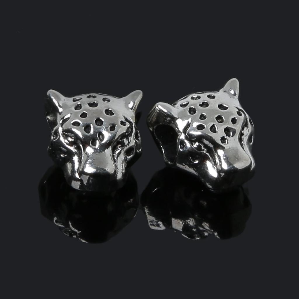 10 bucăți 12 * 12 mm pandantive din aliaj de zinc cu cap de leopard pentru realizarea de componente de bijuterii pentru decorarea farmecului DIY