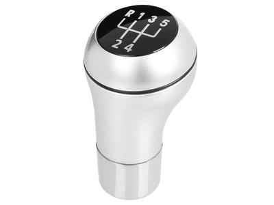 Perilla de Cambio de Marchas BMW E39 E46 E53 E60 E61 E81 E82 E83 E85 E87 E90 E91 E92 E93, Plata y Cromado, 5 Velocidades