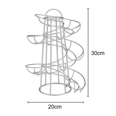 Spiral Egg Rack Wrought Iron Egg Stand Multi-functional Metal Spiral Egg Basket Egg Storage Shelf for Kitchen Countertop