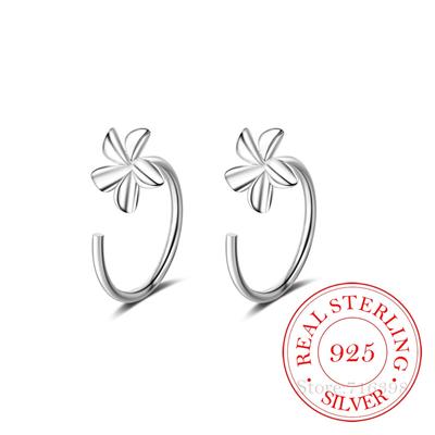 Statement Flower Stud Earrings For Women 925 Sterling Silver Fasion Jewellery Accessories