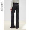 LANGZI Women's 100% Wool Straight Leg Suit Trousers
